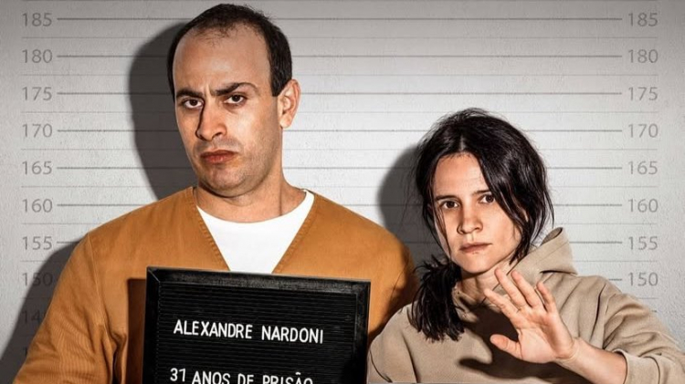 O casal Alexandre Nardoni e Anna Carolina Jatobá é vivido, respectivamente, por Lucas Oradovschi e Bianca Comparato